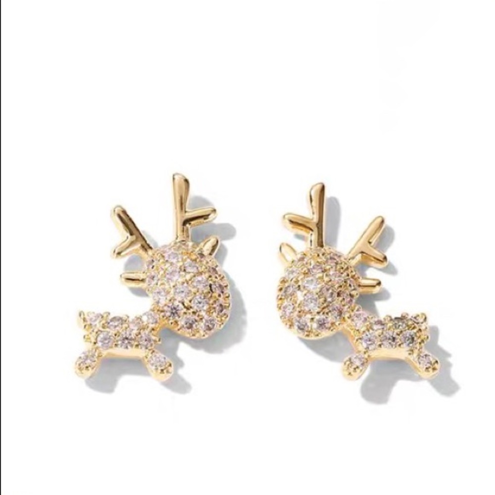 Christmas deer Cute stud earrings
